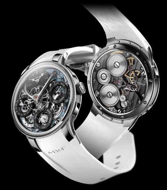 Review MB & F Legacy Machine Perpetual Evo Ice Blue 07.TR.BU watch replica - Click Image to Close